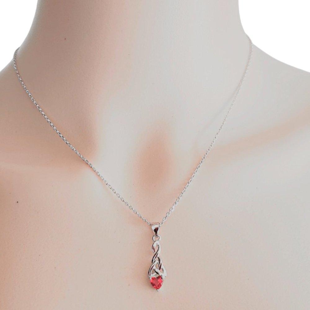 Ruby Heart Necklace